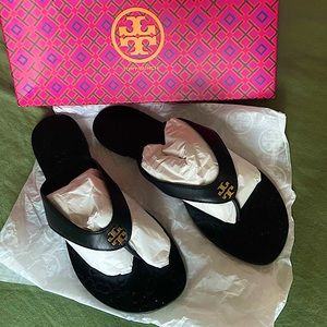 Tory Burch Monroe Thong Calf Leather Sandal
